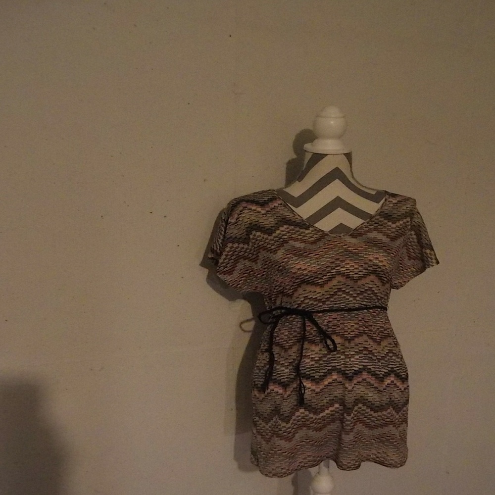 Multi colored fall dress.